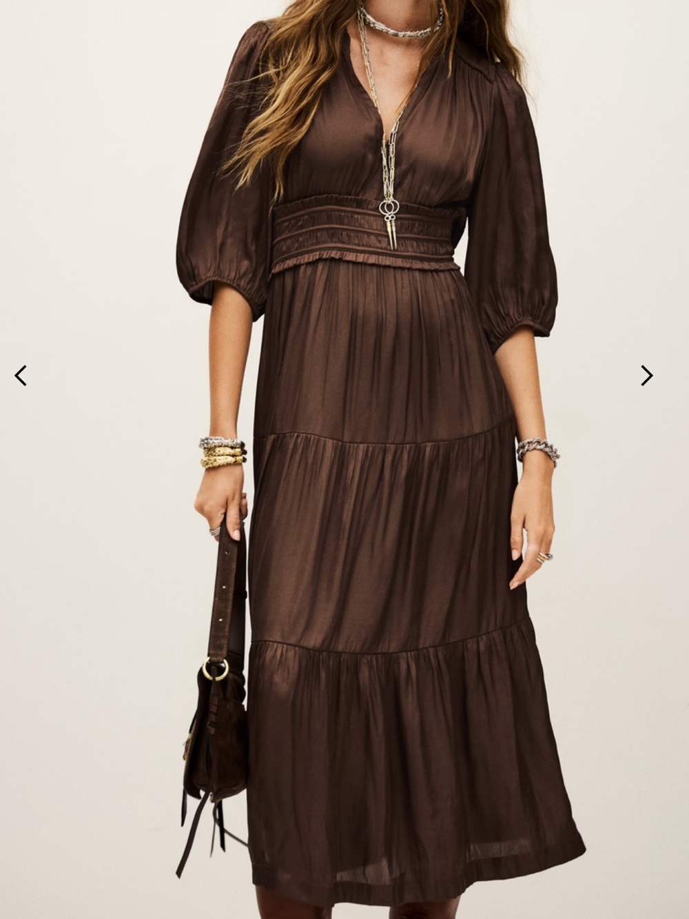 ba&sh Cleli Gathered Dress